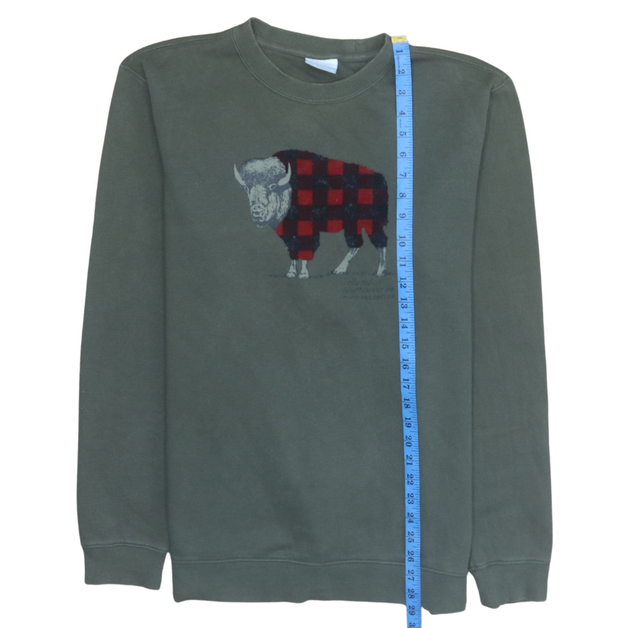 Columbia Men's Green Animal Print Crew Neck Sweatshirt Size L