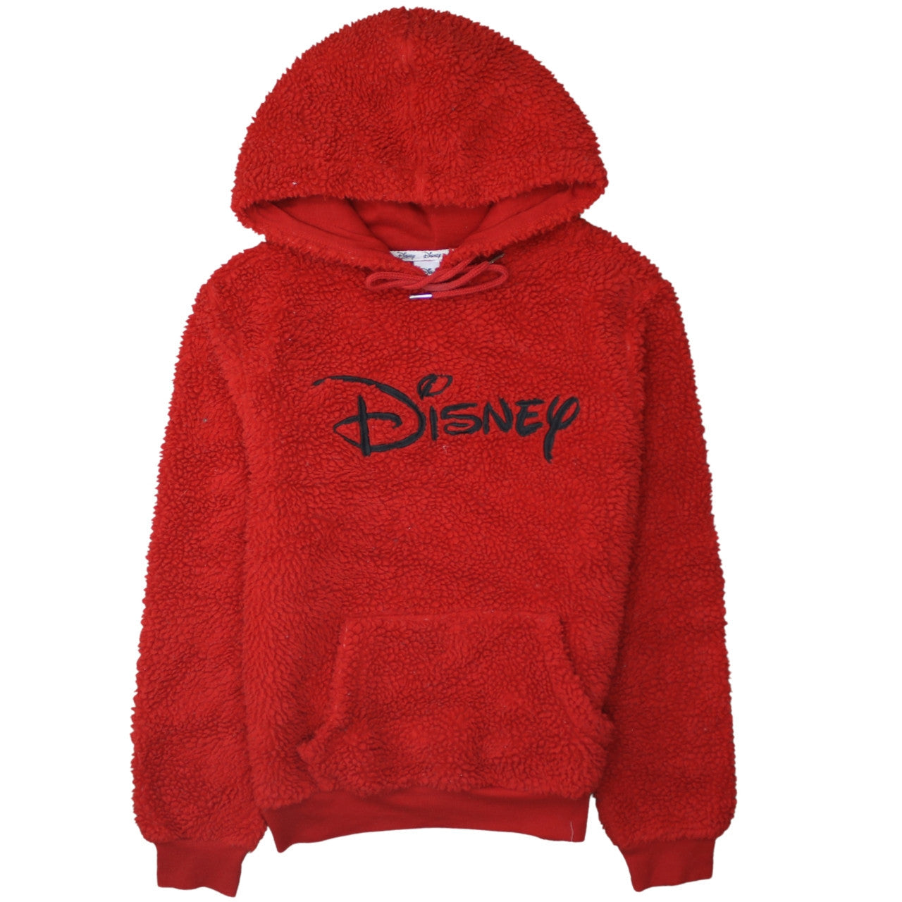 Disney Womens Red Sherpa Pullover Hoodie XS Fleece Warm Casual