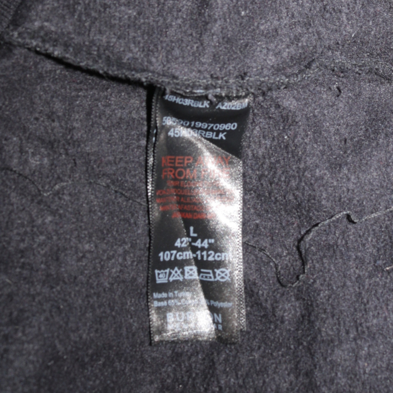 Burton Menswear Men's Black L 1/2 Zip Pullover Sweatshirt