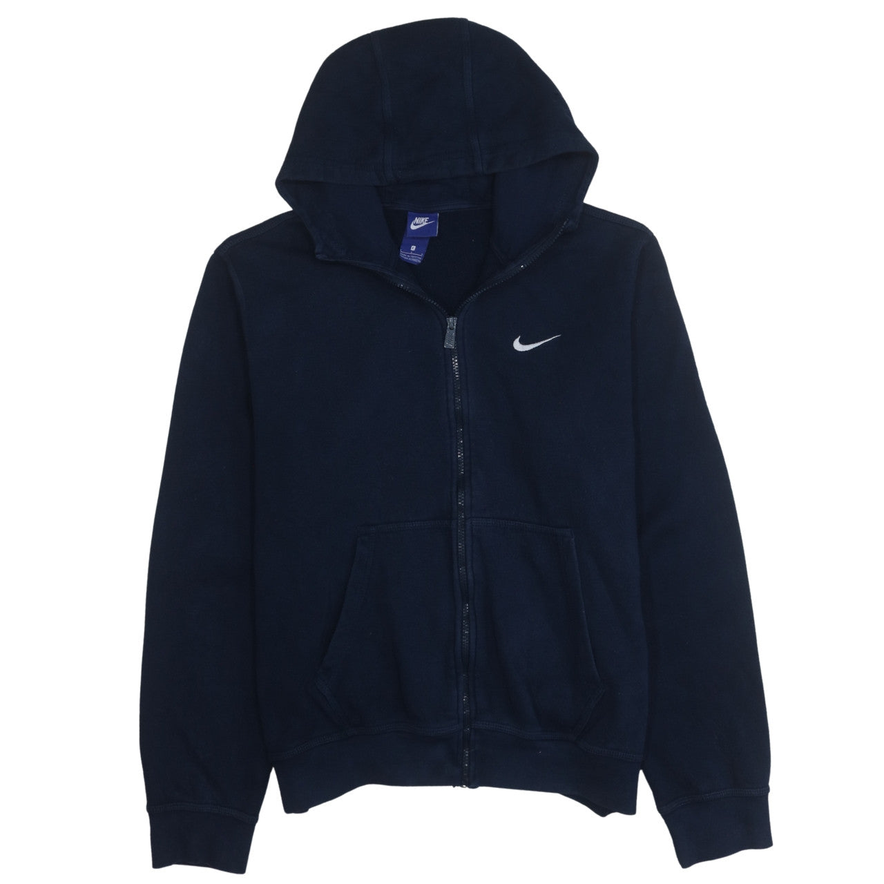 Nike Men Blue Full Zip Fleece Hoodie L Regular Fit Sportswear