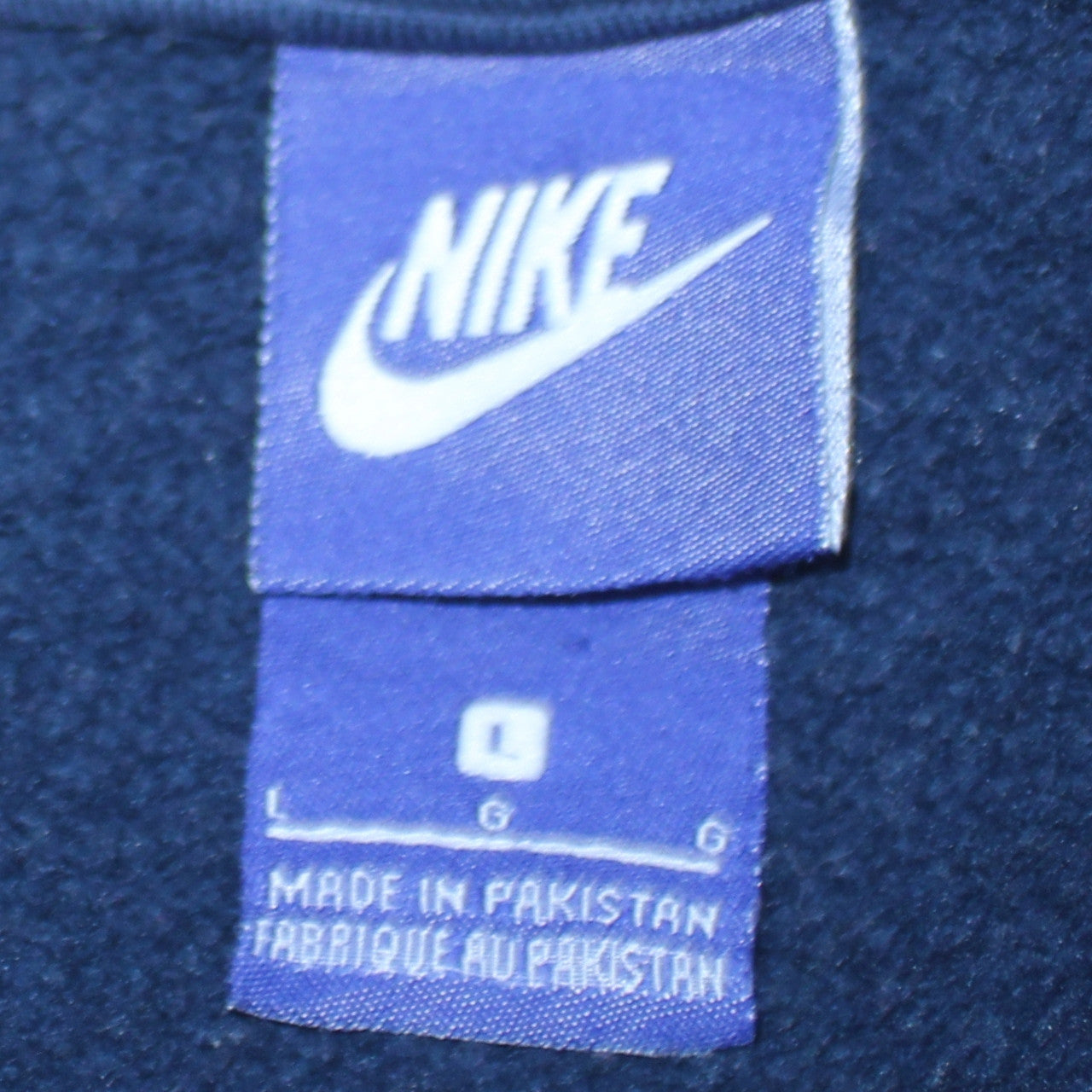 Nike Men Blue Full Zip Fleece Hoodie L Regular Fit Sportswear