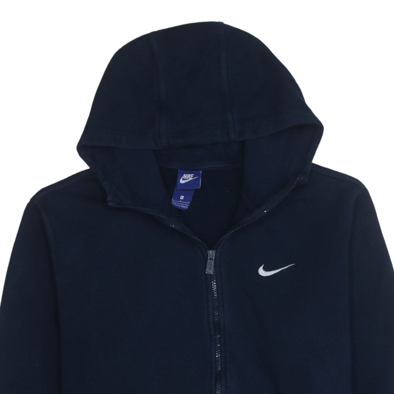 Nike Men Blue Full Zip Fleece Hoodie L Regular Fit Sportswear