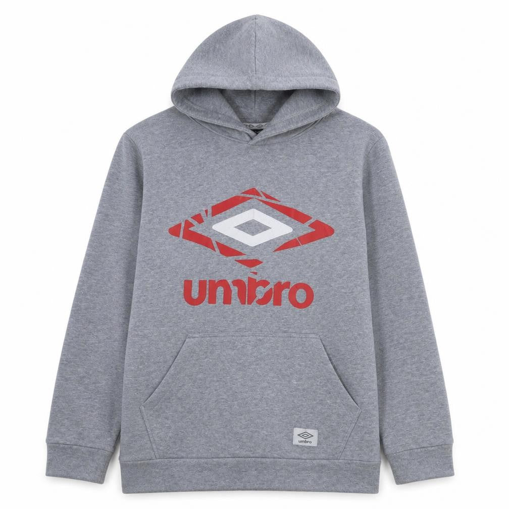 Umbro Men's Grey Pullover Hoodie Small Sports Logo Sweatshirt