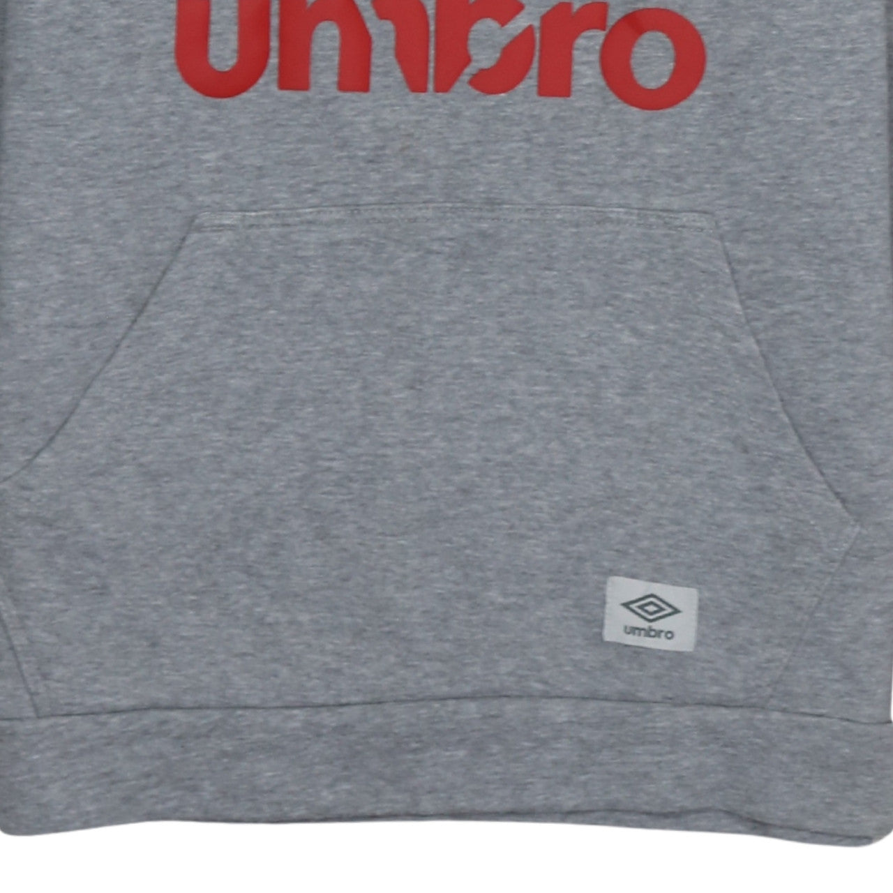 Umbro Men's Grey Pullover Hoodie Small Sports Logo Sweatshirt
