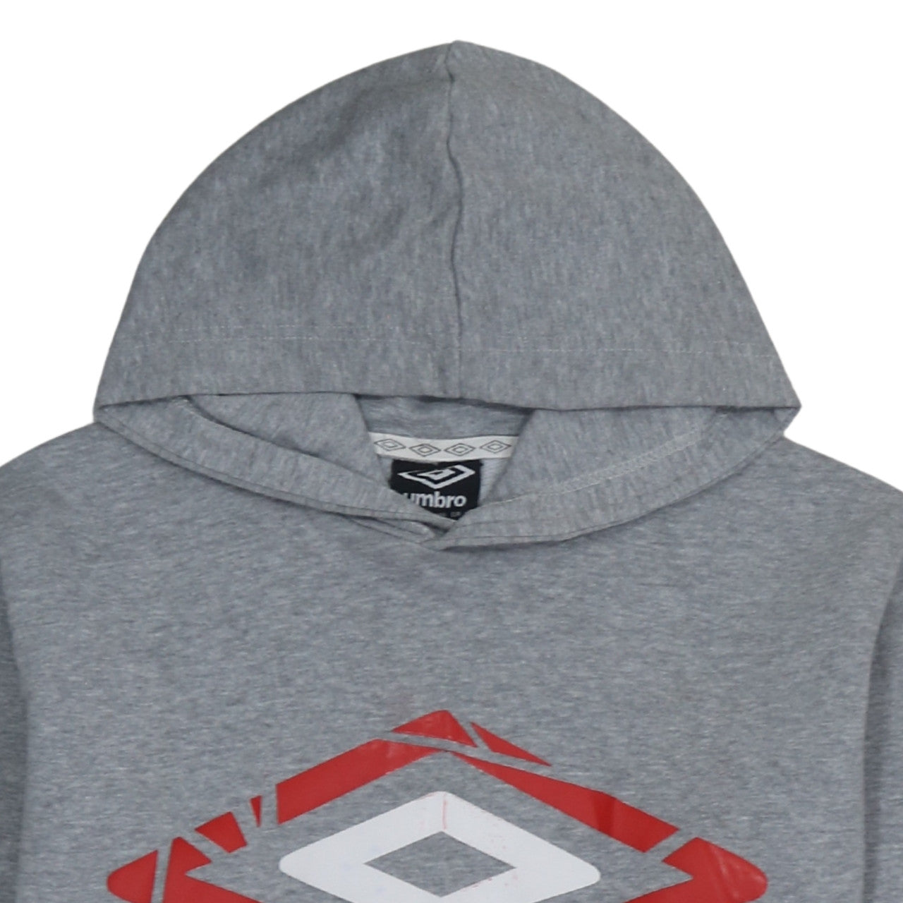Umbro Men's Grey Pullover Hoodie Small Sports Logo Sweatshirt