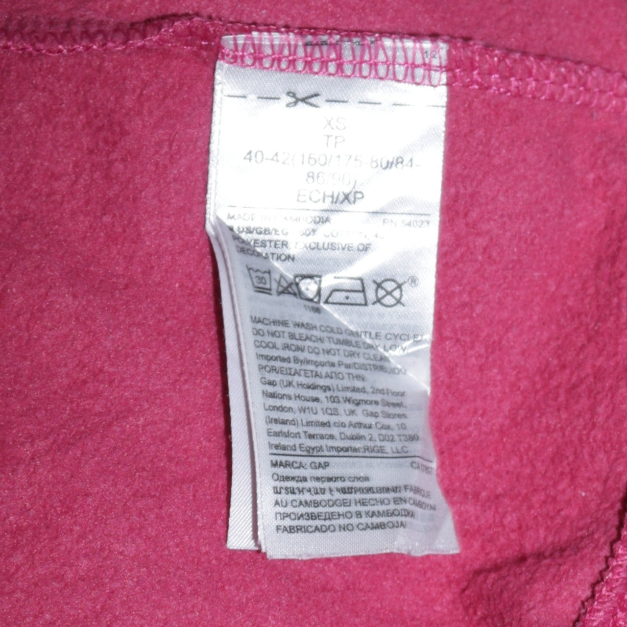 GAP Womens Burgundy Full Zip Hoodie XS Cotton Blend Logo Casual