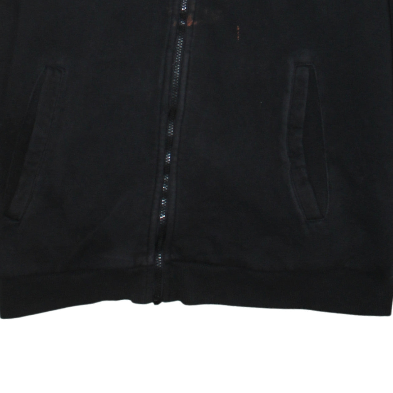 Fila Boys Black Full Zip Hoodie 13-14 Years Logo Tape Sleeve Casual