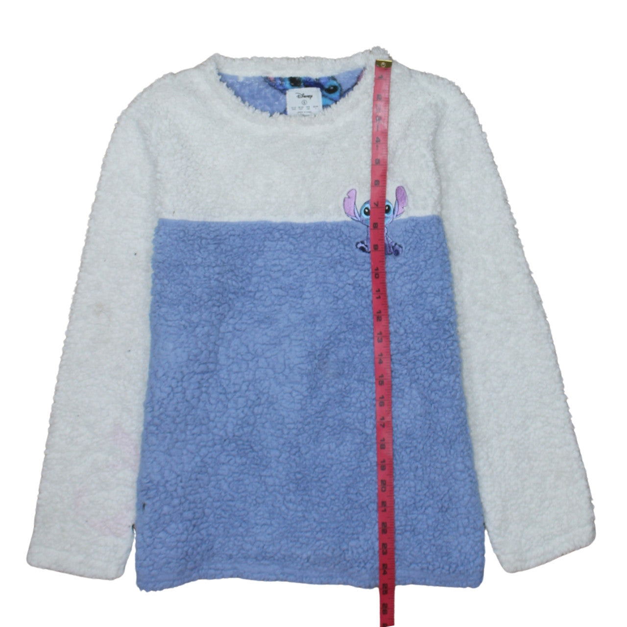 Disney Women’s Blue Fleece Stitch Long Sleeve Nightshirt Size 10-12