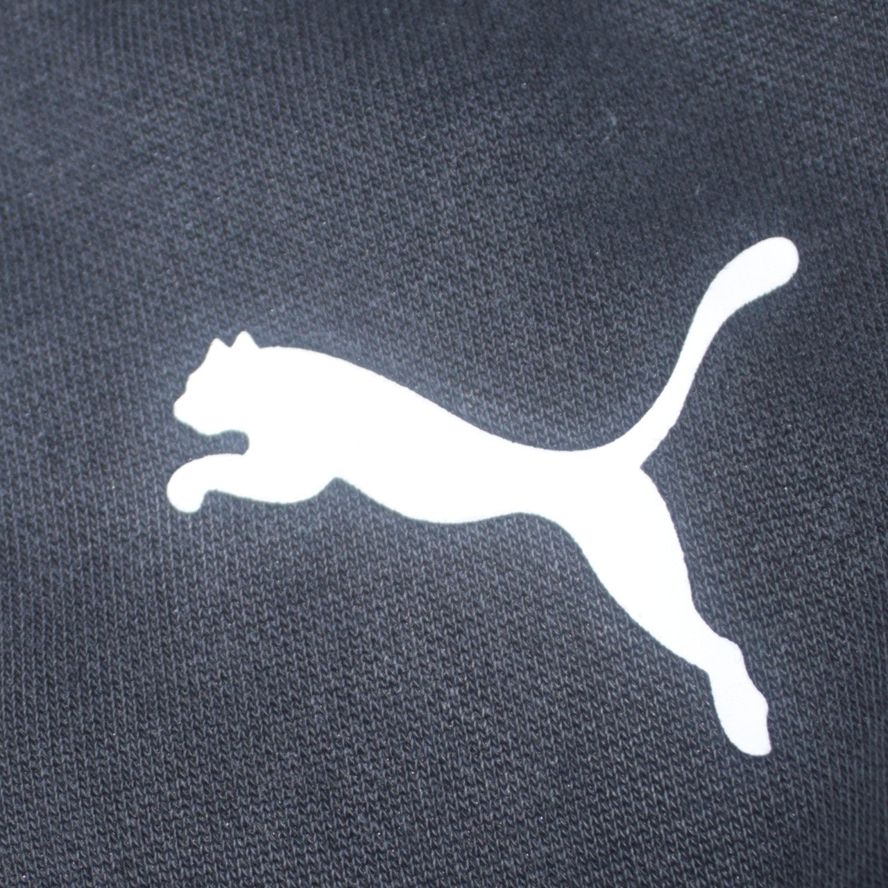 Puma Men's Black L Jogger Sweatpants with Logo Ribbed Cuffs