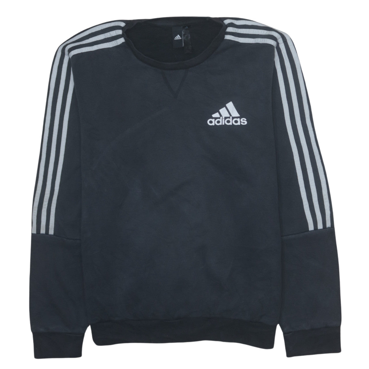 Adidas Men's Black Crew Neck Pullover Sweatshirt Size L