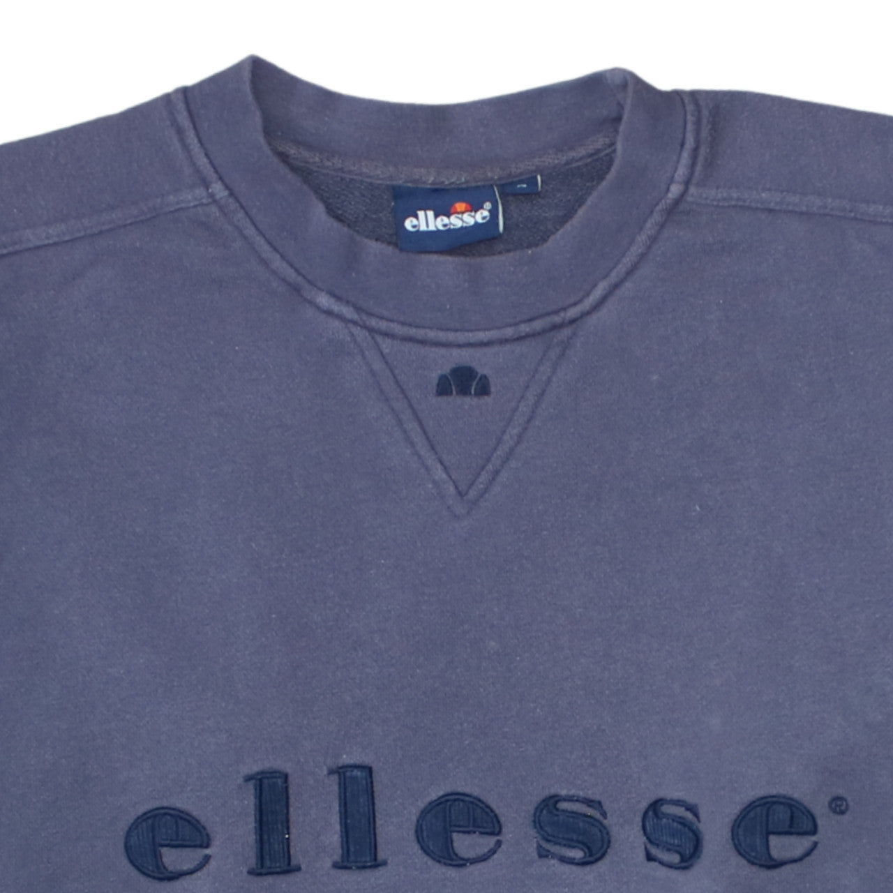 Ellesse Men's Blue Small Crew Neck Pullover Sweatshirt