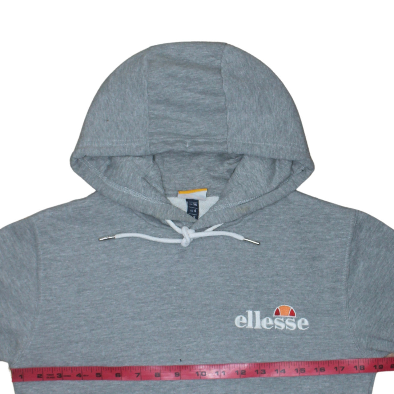 Ellesse Womens Grey Hoodie UK 8 Pullover Hooded Sweatshirt