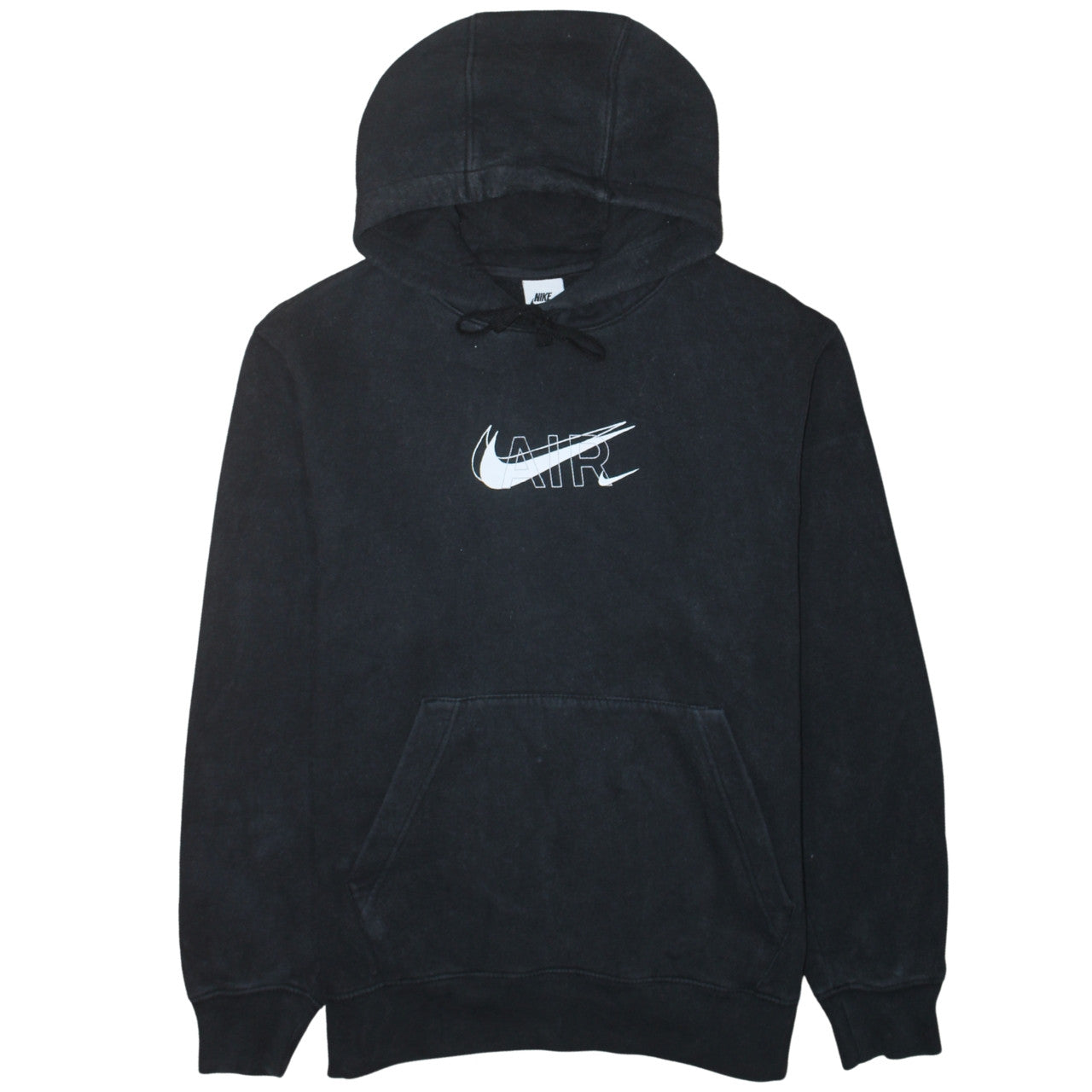 Nike Men's Black Pullover Hoodie S Graphic Logo Air Fleece Sweatshirt