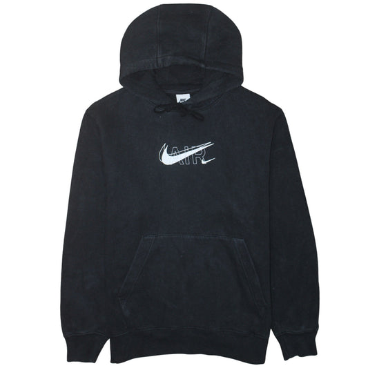 Nike Men's Black Pullover Hoodie S Graphic Logo Air Fleece Sweatshirt