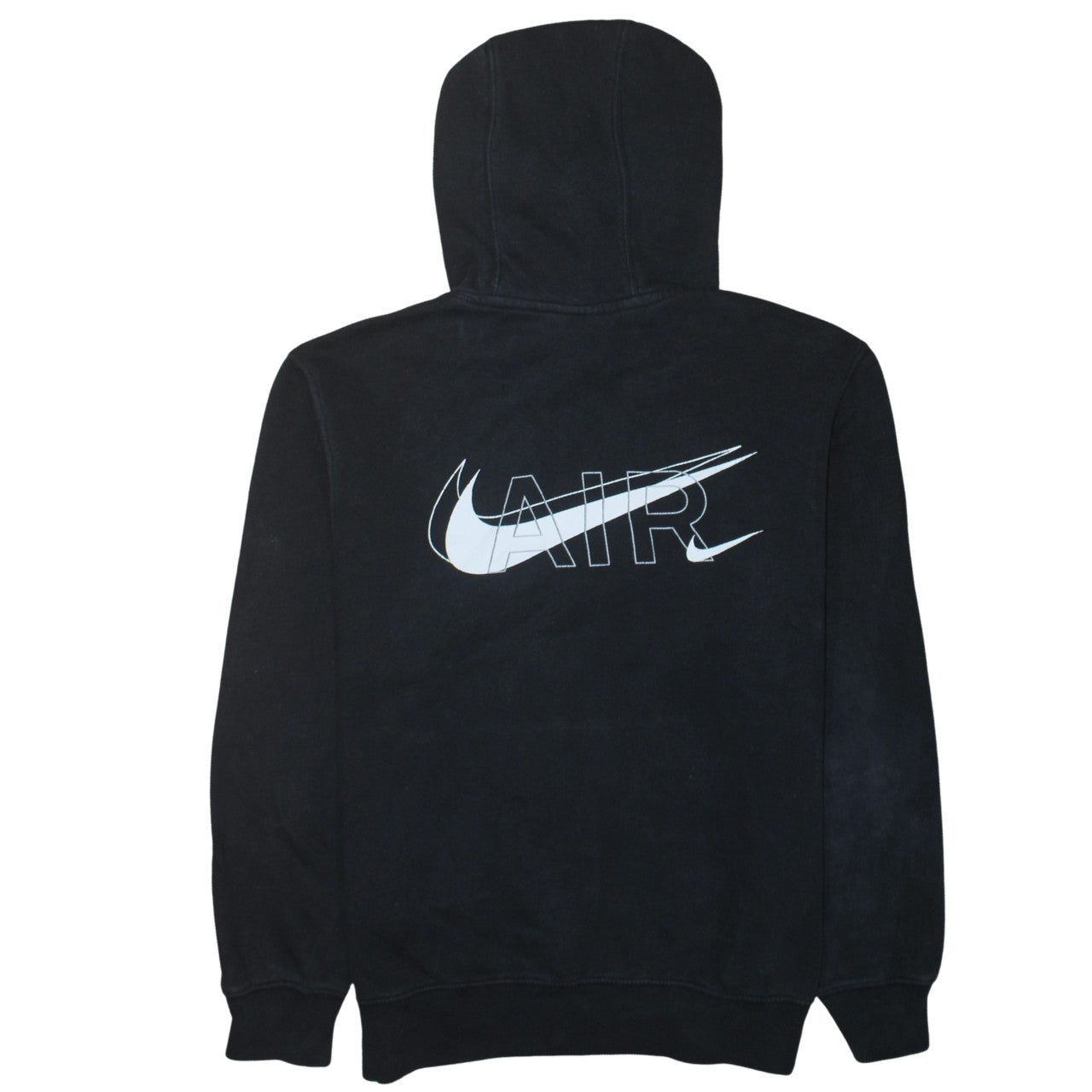 Nike Men's Black Pullover Hoodie S Graphic Logo Air Fleece Sweatshirt