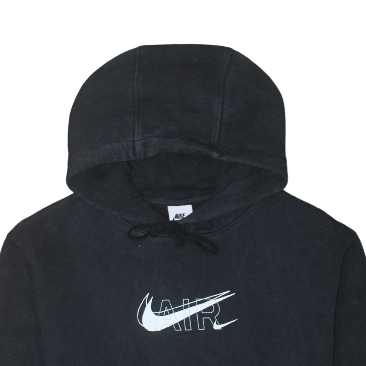 Nike Men's Black Pullover Hoodie S Graphic Logo Air Fleece Sweatshirt