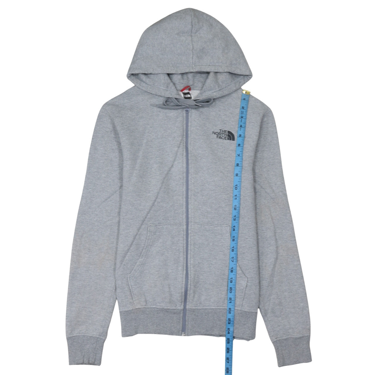 The North Face Men's Grey Full Zip Hoodie S Classic Cotton Blend