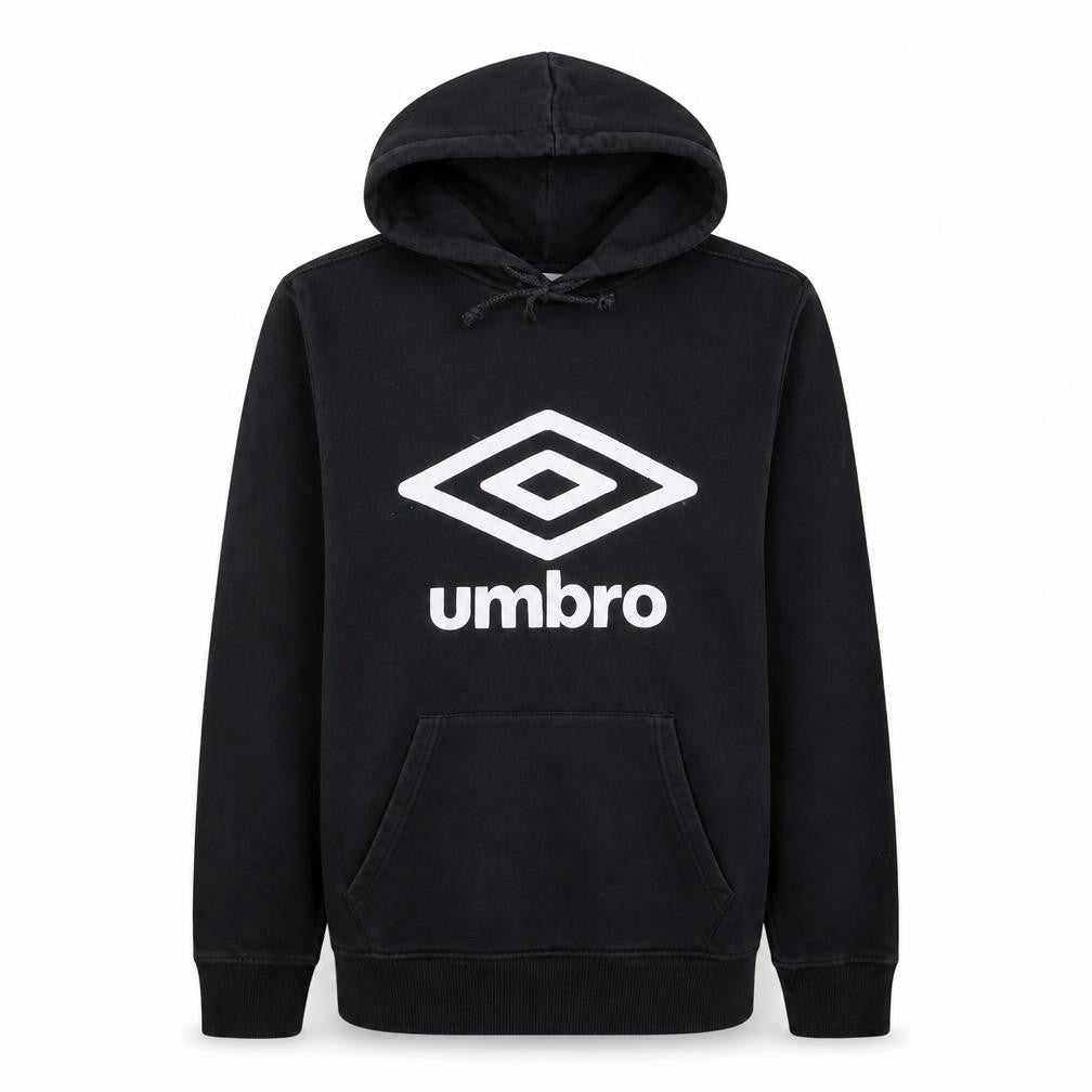 Umbro Men Black Pullover Hoodie M Graphic Sports Cotton Blend