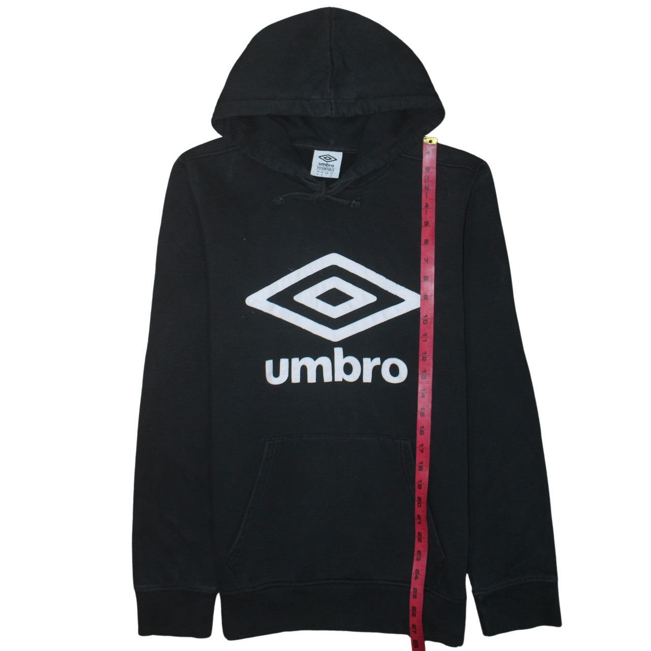 Umbro Men Black Pullover Hoodie M Graphic Sports Cotton Blend