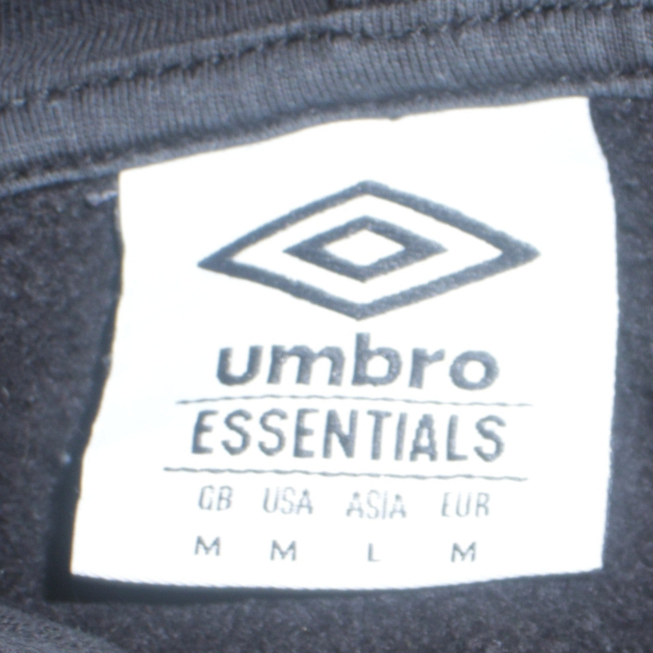 Umbro Men Black Pullover Hoodie M Graphic Sports Cotton Blend