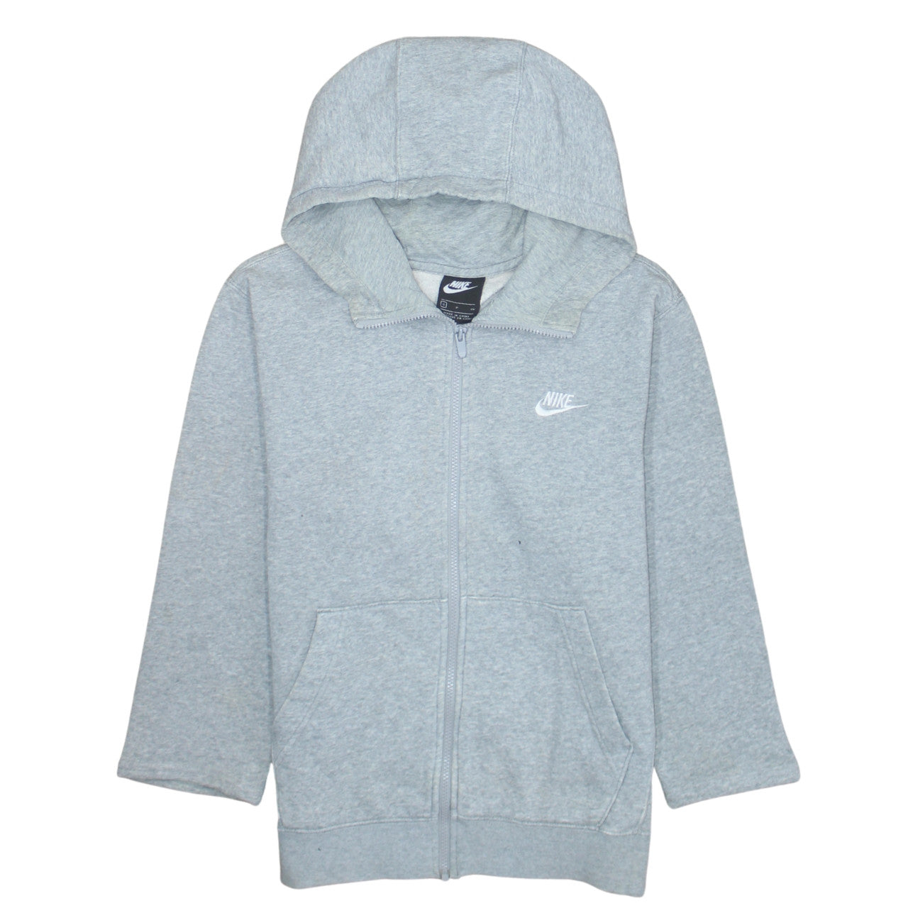 Nike Men's Grey Full Zip Hoodie Size S Regular Fit Sportswear