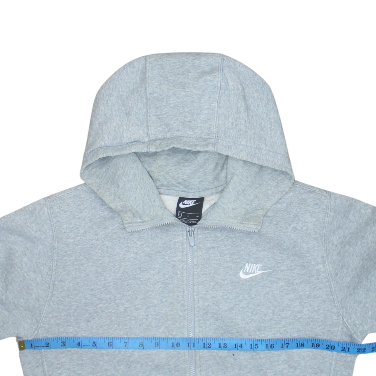 Nike Men's Grey Full Zip Hoodie Size S Regular Fit Sportswear
