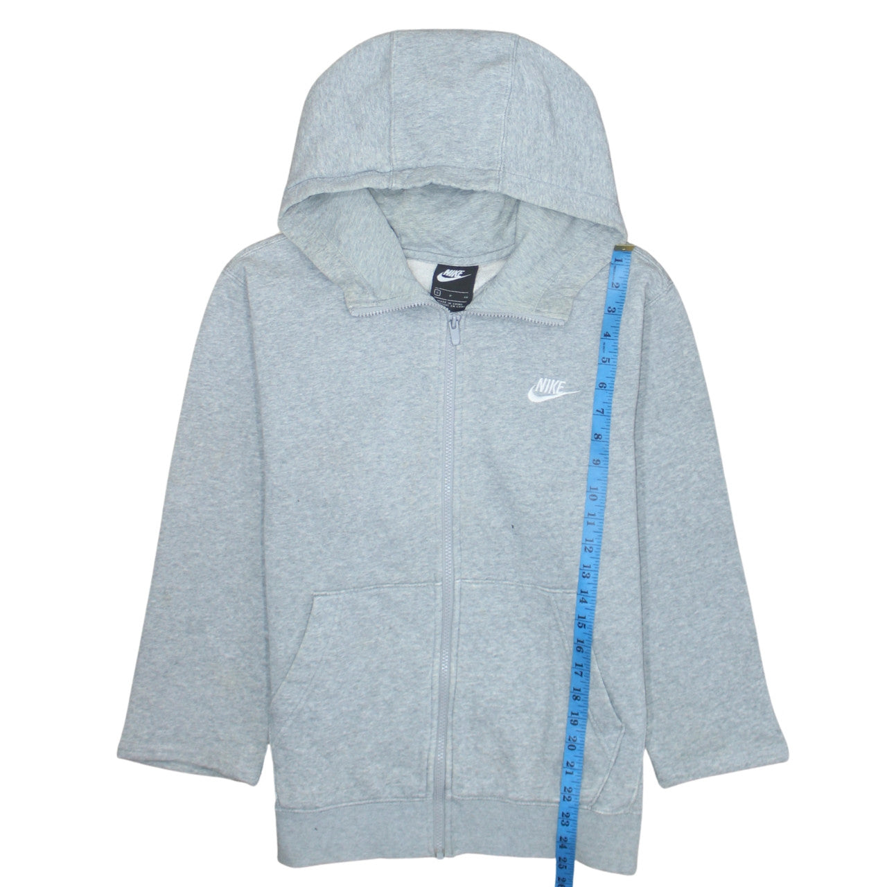 Nike Men's Grey Full Zip Hoodie Size S Regular Fit Sportswear