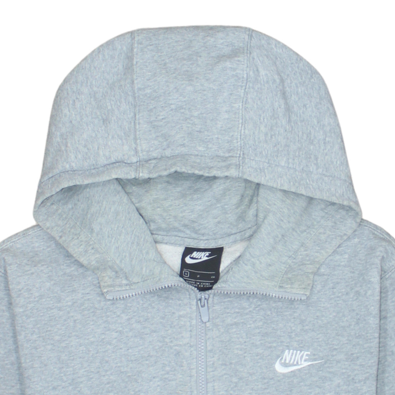 Nike Men's Grey Full Zip Hoodie Size S Regular Fit Sportswear