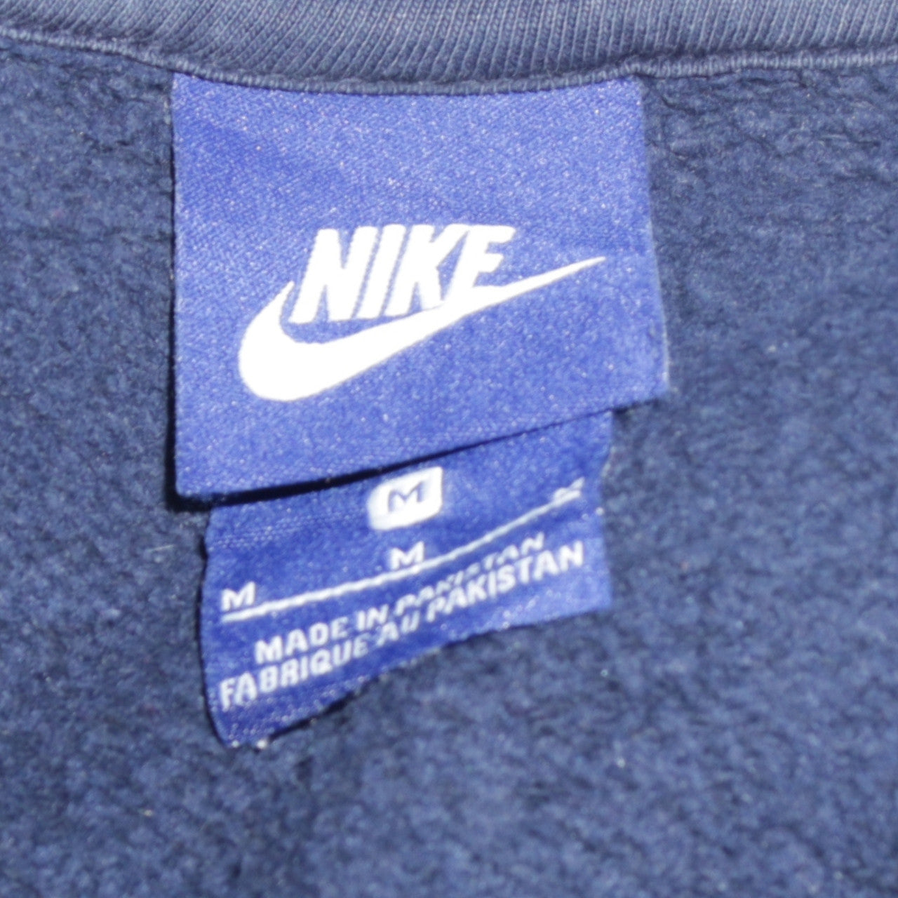 Nike Men's Blue Full Zip Hoodie Medium Cotton Fleece Sweatshirt