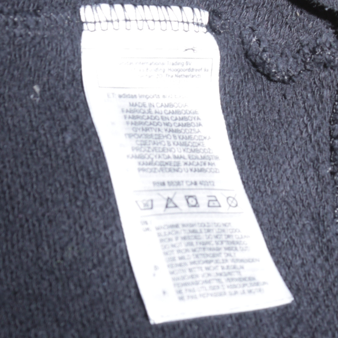 Adidas Womens Black XS Pullover Sweatshirt with Logo Print