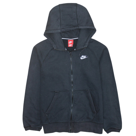 Nike Men's Black Full Zip Fleece Hoodie Medium Regular Fit