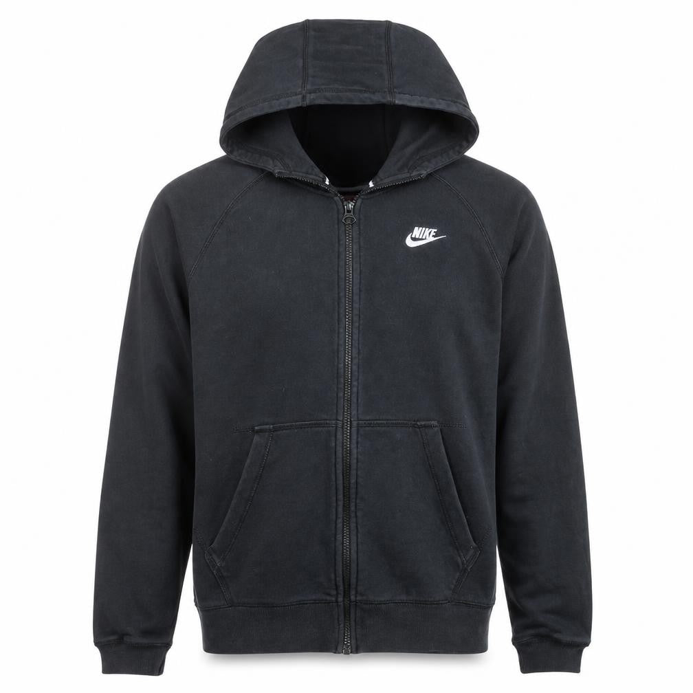 Nike Men's Black Full Zip Fleece Hoodie Medium Regular Fit