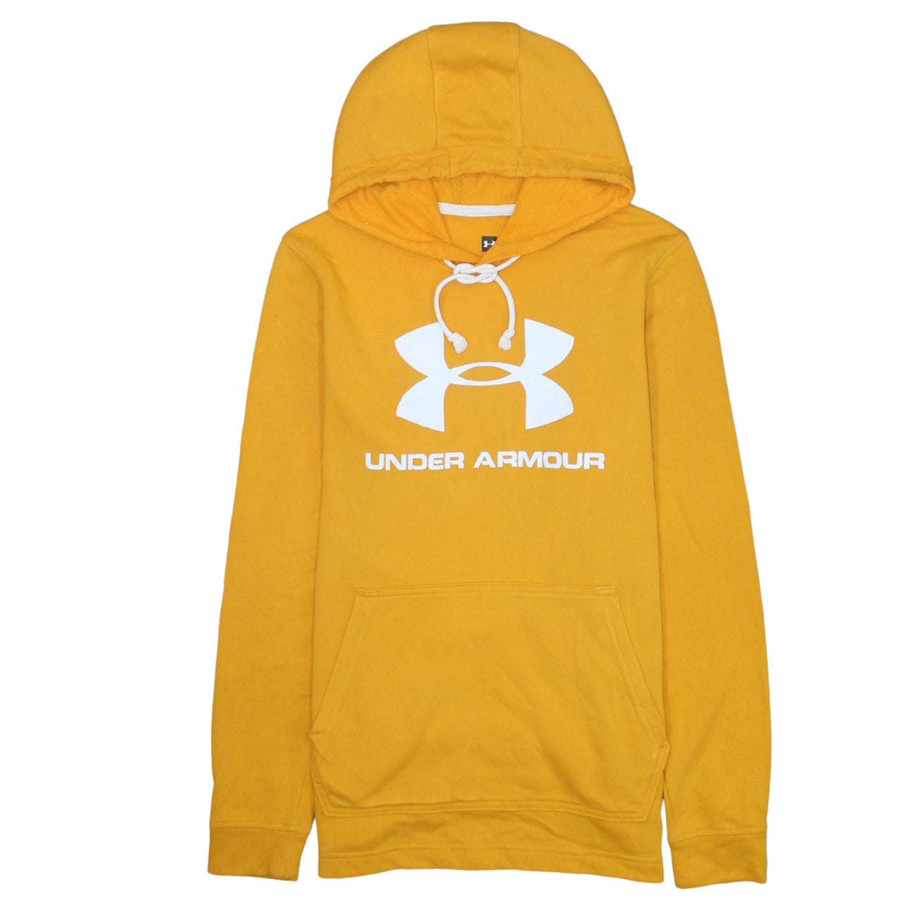 Under Armour Men Yellow Pullover Hoodie Small Regular Fit Sportswear