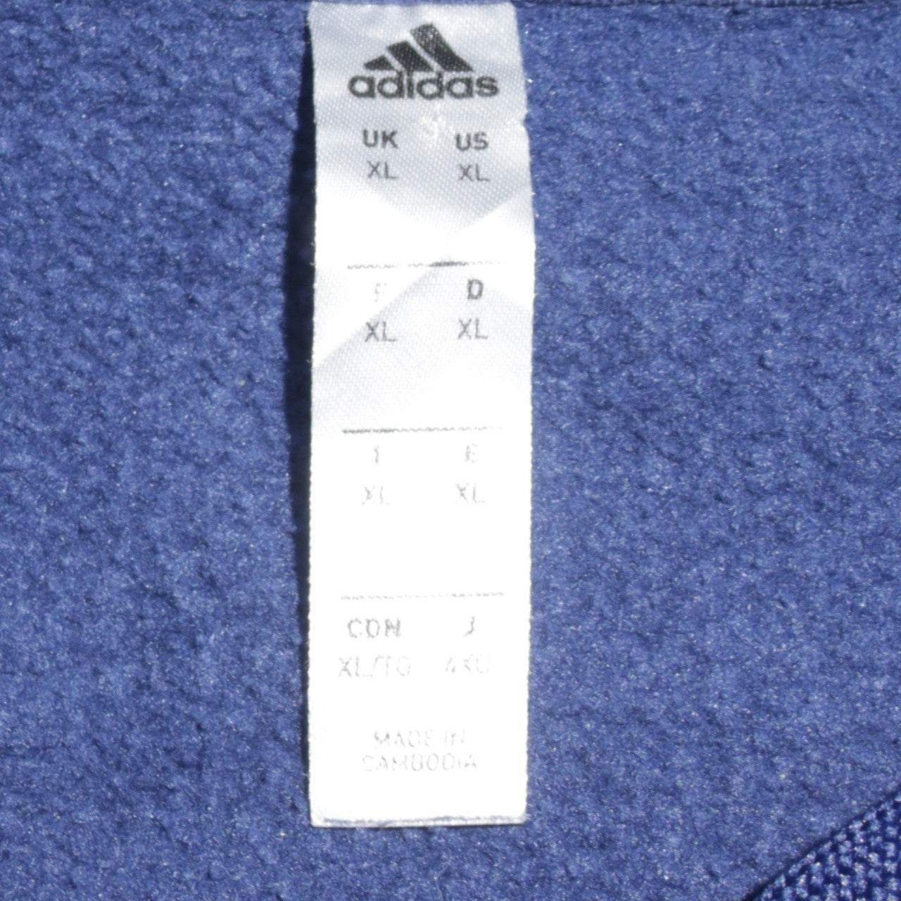 Adidas Men's Blue XL Pullover Hoodie Fleece Sportswear