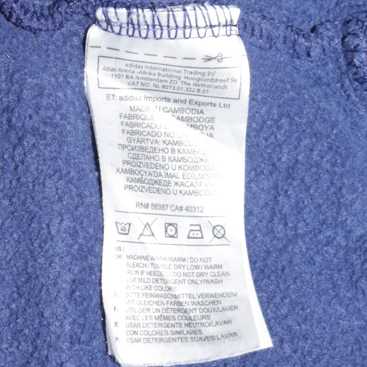 Adidas Men's Blue XL Pullover Hoodie Fleece Sportswear