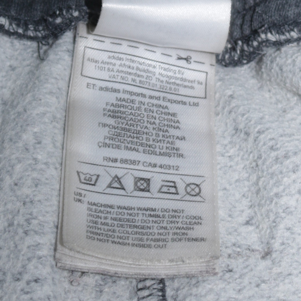 Adidas Womens Grey Jogger Trousers Size 12-14 Fleece Activewear