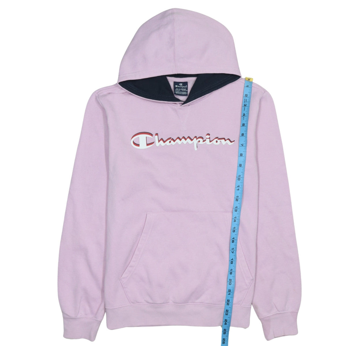 Champion Girls Pink Pullover Hoodie 15-16 Years Cotton Blend Logo Sweatshirt