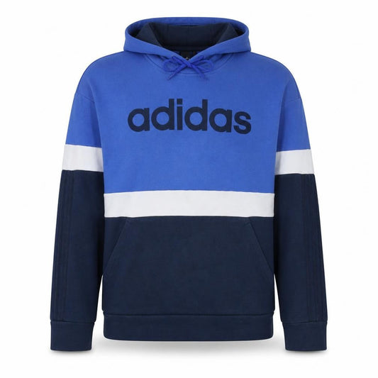 Adidas Men's Blue Pullover Hoodie Small Logo Sportswear