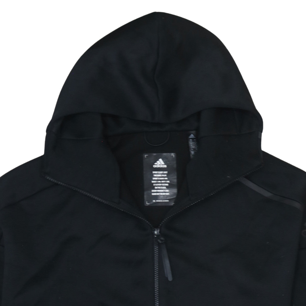 Adidas Men’s Black Full Zip Hoodie Size M Regular Fit Sportswear