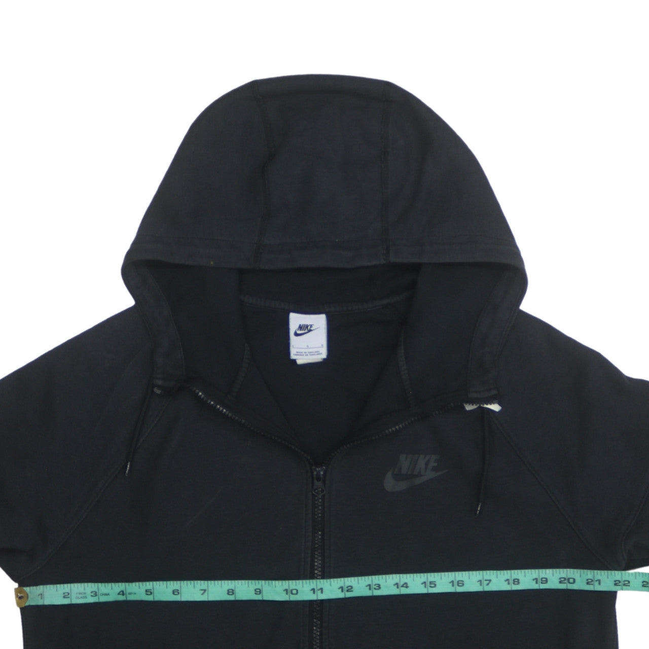 Nike Men's Black Full Zip Hoodie L Regular Fit Fleece Sweatshirt