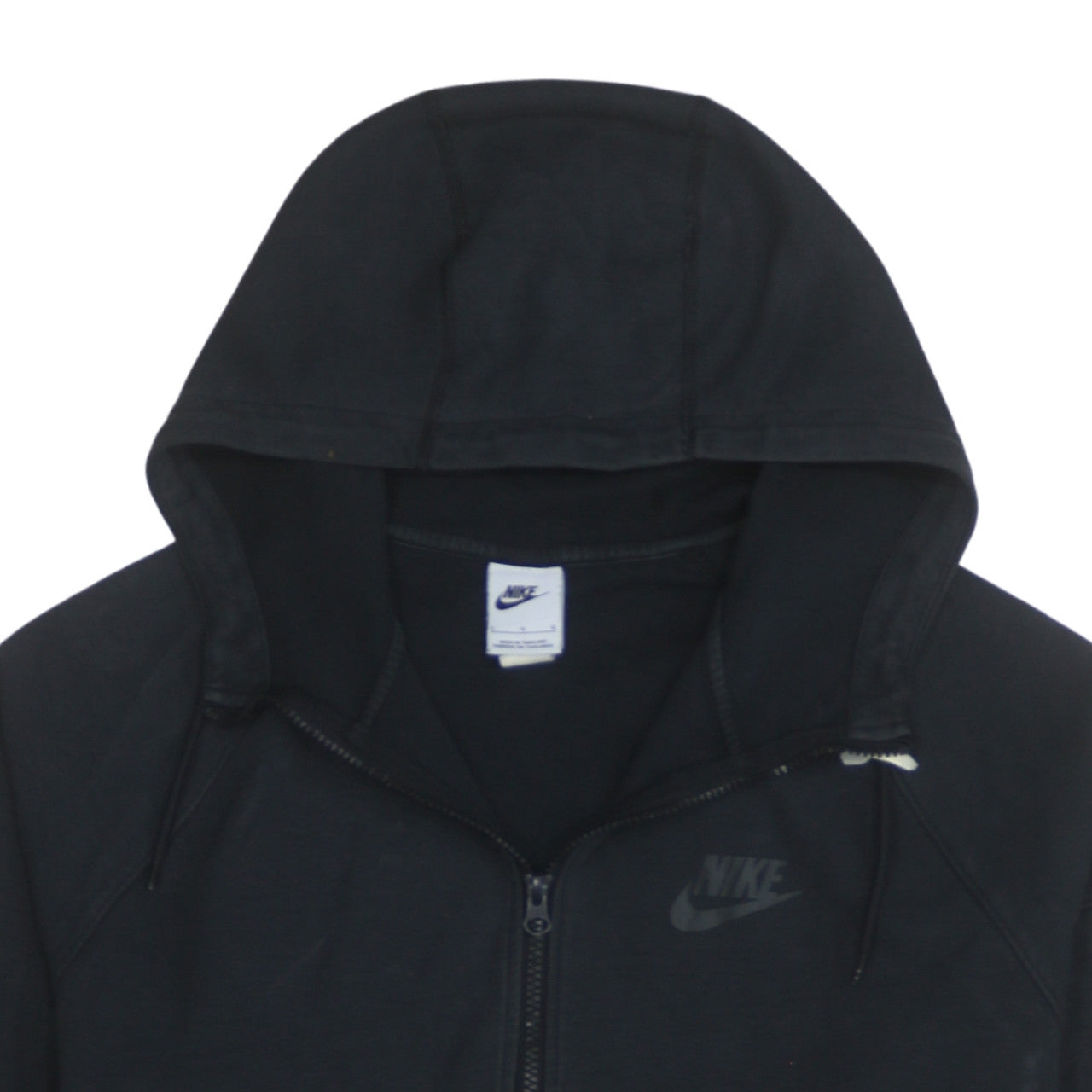 Nike Men's Black Full Zip Hoodie L Regular Fit Fleece Sweatshirt