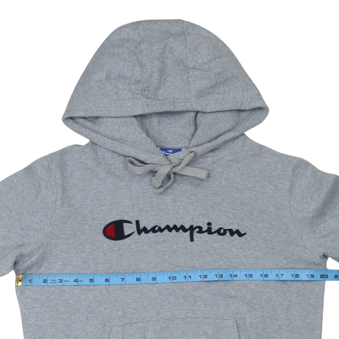 Champion Mens Grey Small Pullover Logo Hoodie Sweatshirt