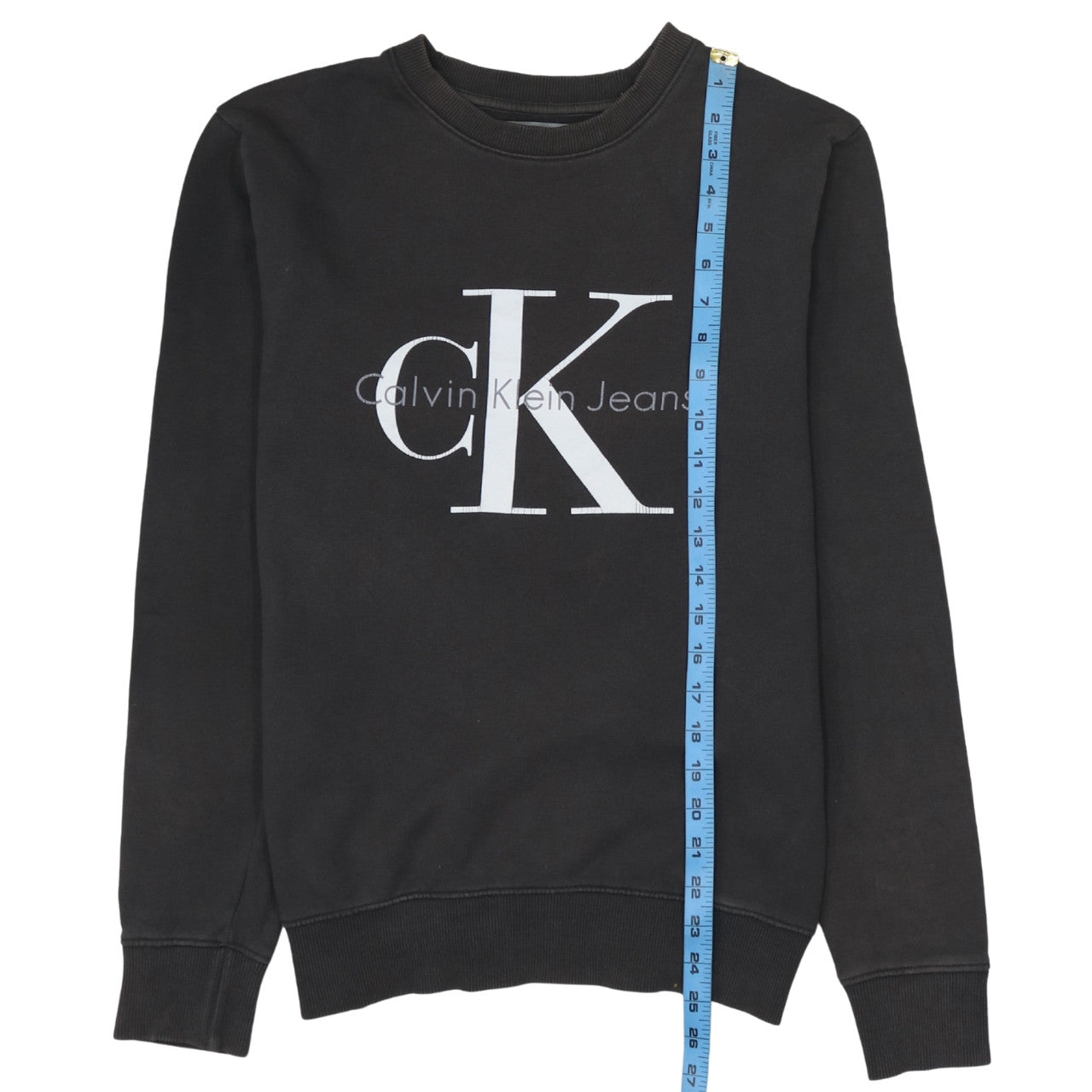 Calvin Klein Jeans Men's Black XS Crew Neck Logo Sweatshirt