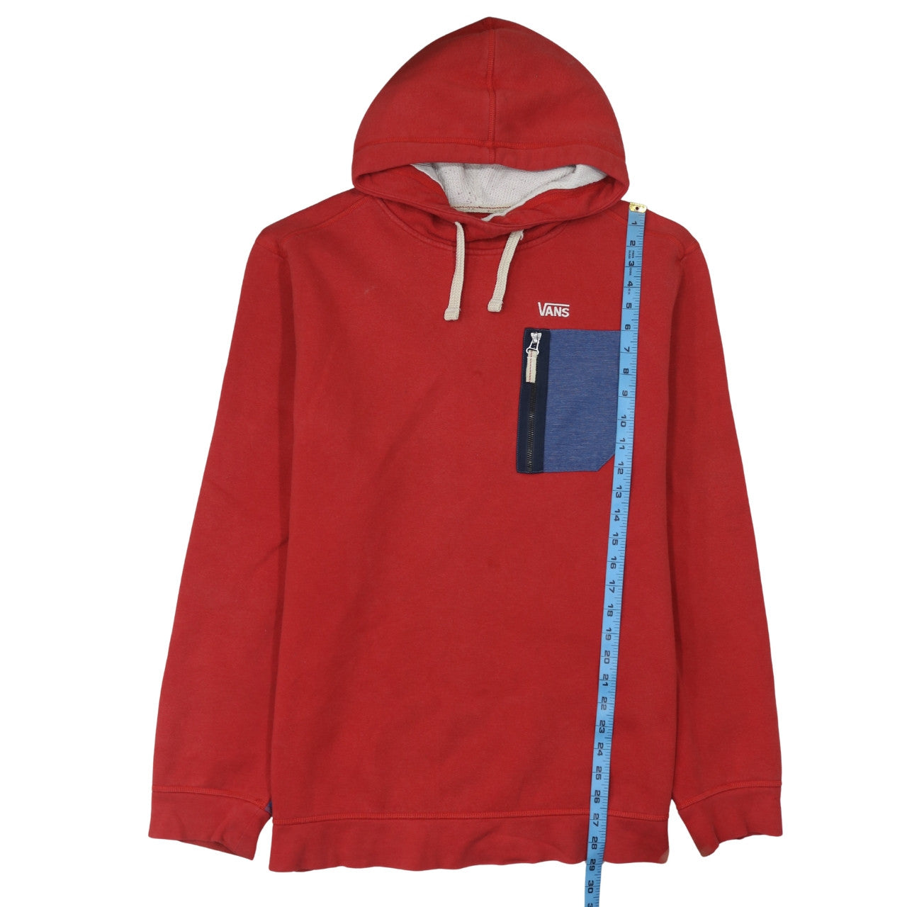 Vans Men's Red Pullover Hoodie XL Fleece Lined Skate Sweatshirt