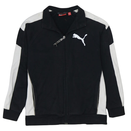 Puma Teens Black Full Zip Sports Sweatshirt L