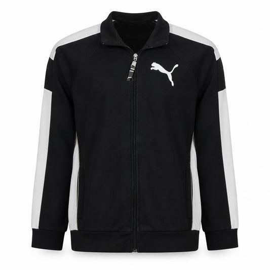 Puma Teens Black Full Zip Sports Sweatshirt L
