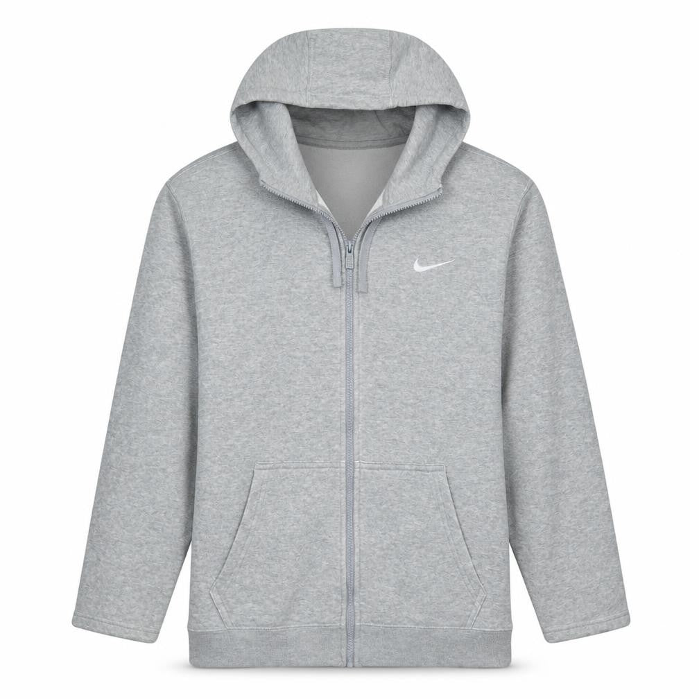 Nike Men's Grey Full Zip Hoodie Size M Regular Fit Sportswear