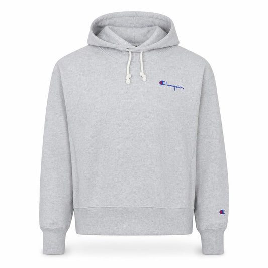 Champion Women Grey Small Pullover Hoodie Cotton Blend Logo