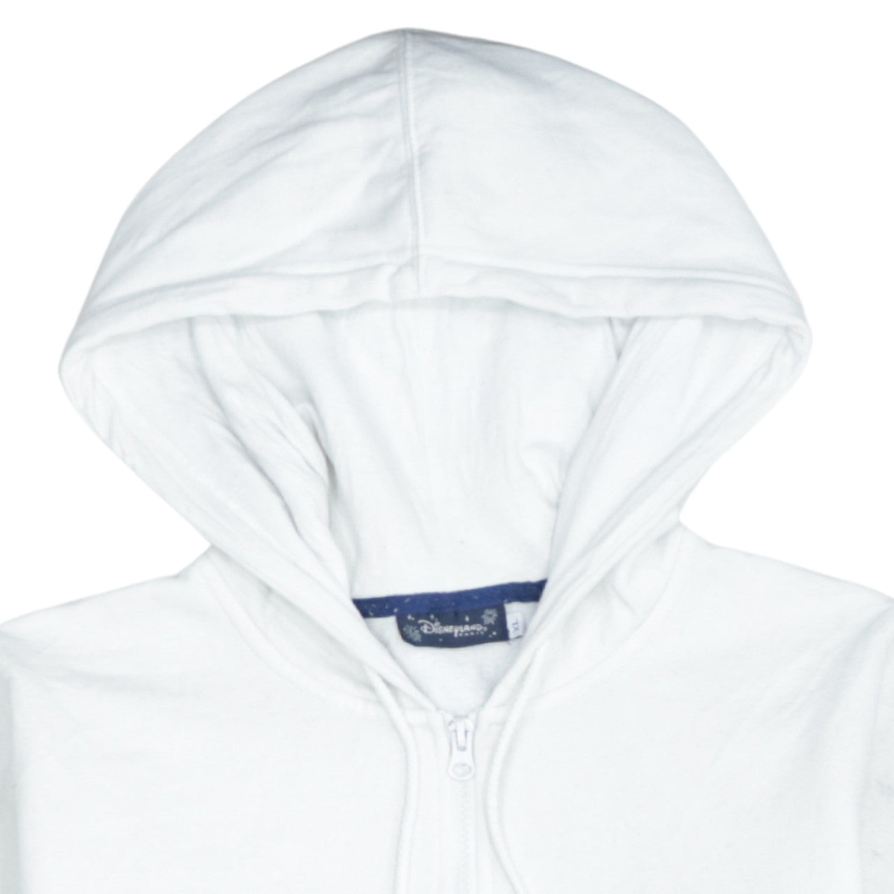 Disneyland Paris White XL Women's Full Zip Hoodie with Mickey Design
