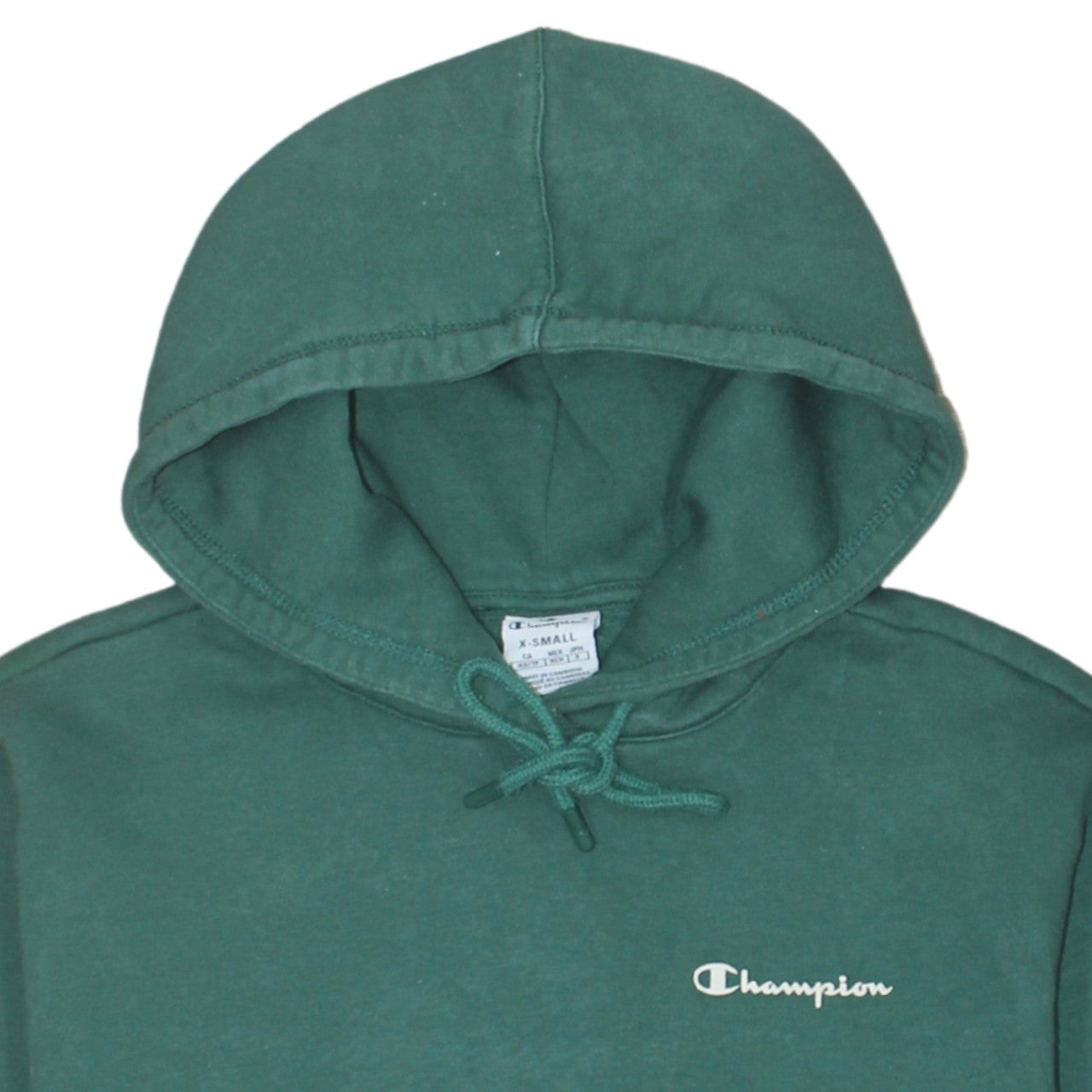 Champion Womens Green Pullover Hoodie XS Cotton Blend Casual